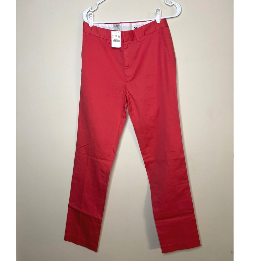 Crewcuts by J. Crew Everyday Stretch Slim Chino Pants‎ Boys Size 16 Pink NEW